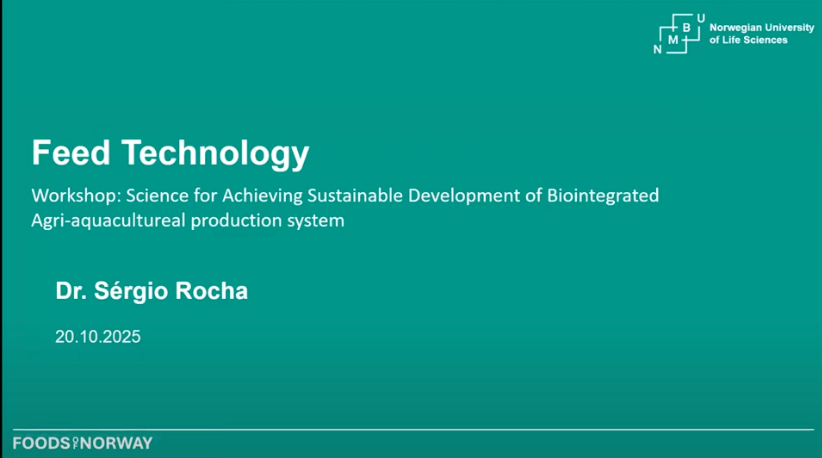 Dr. Sergio Rocha - Feed technology –