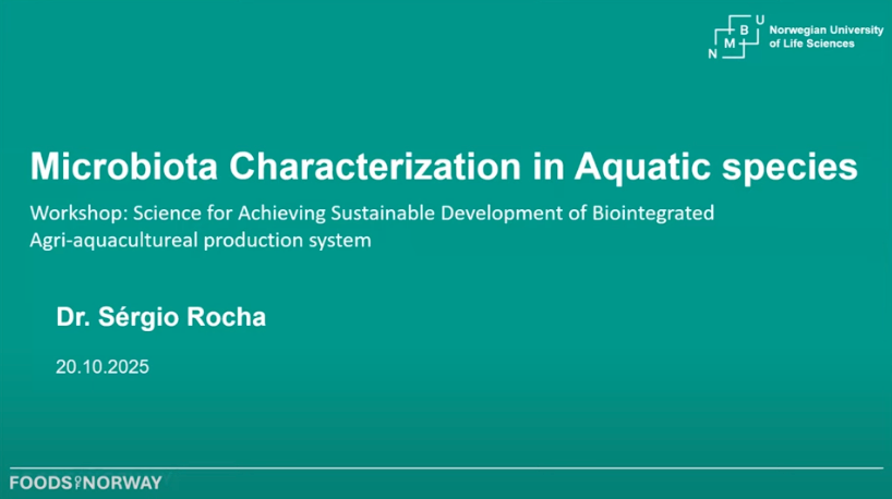 Dr. Sergio Rocha - Microbiota Aquatic Species