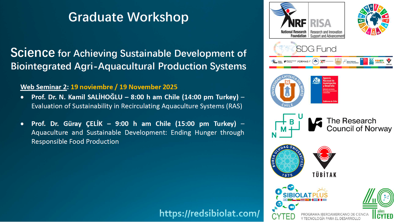 Prof. Dr. N. Kamil SALİHOĞLU-Evaluation of Sustainability in Recirculating Aquaculture Systems (RAS)